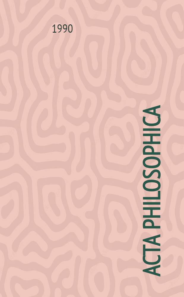 Acta philosophica