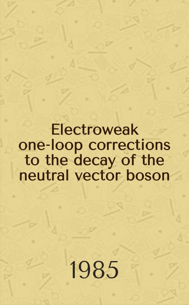 Electroweak one-loop corrections to the decay of the neutral vector boson