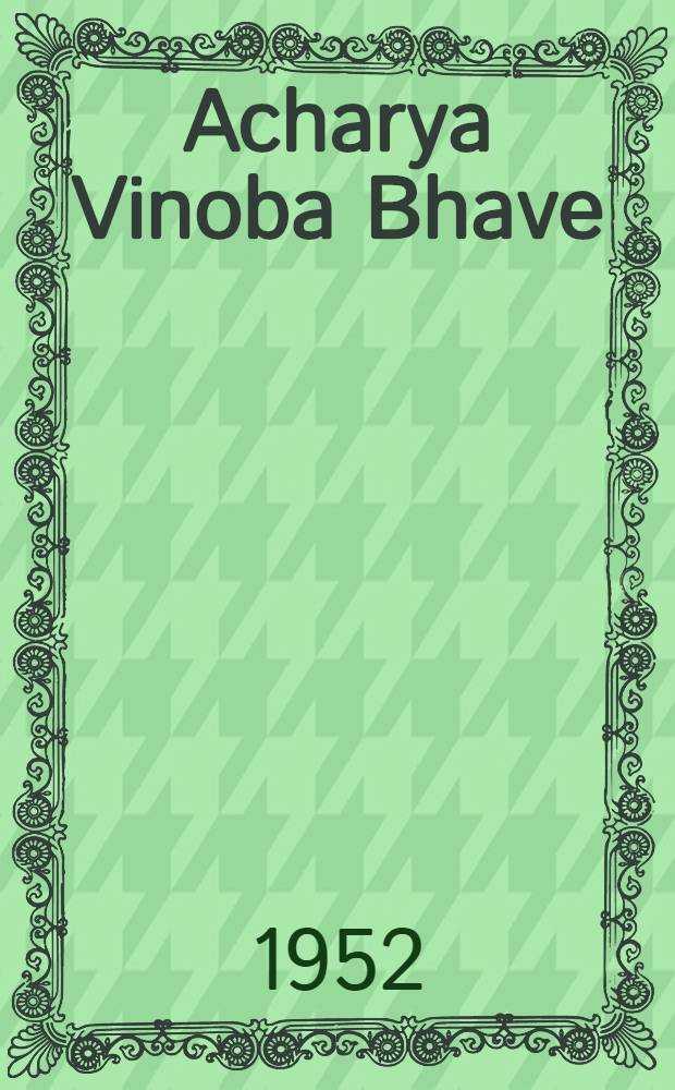 Acharya Vinoba Bhave
