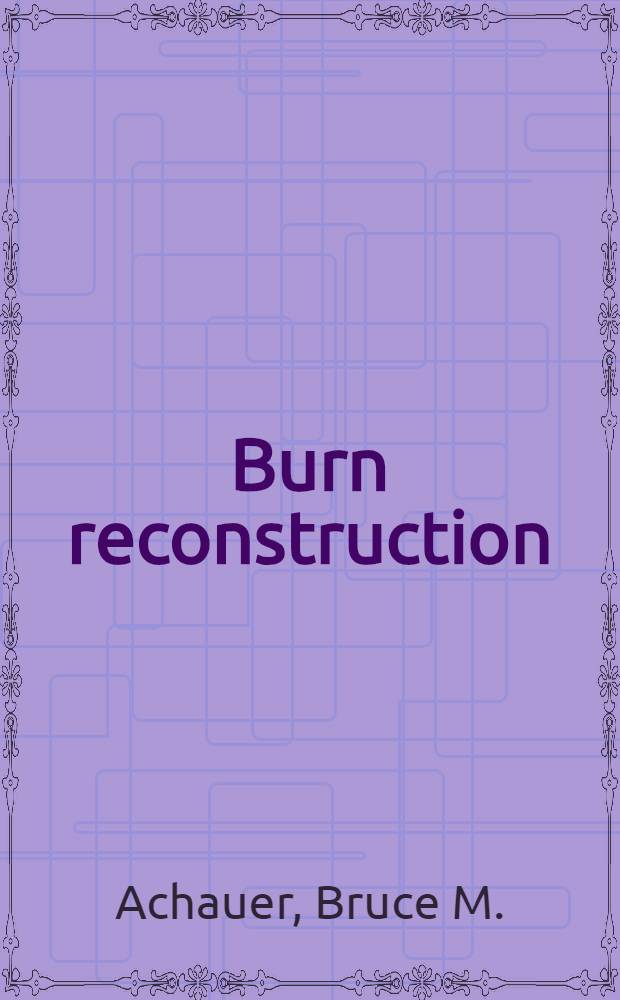 Burn reconstruction