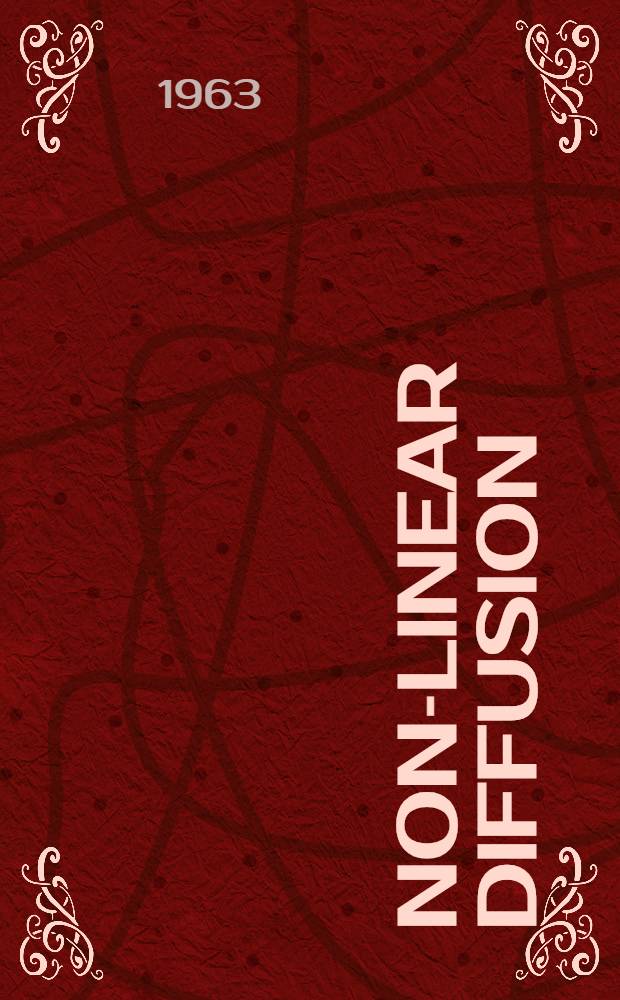 Non-linear diffusion