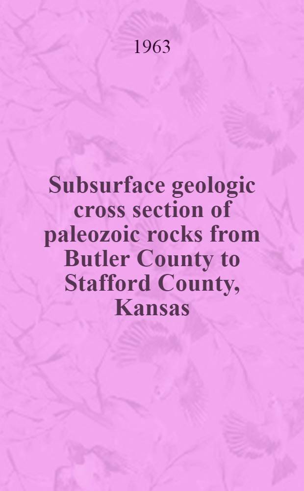 Subsurface geologic cross section of paleozoic rocks from Butler County to Stafford County, Kansas