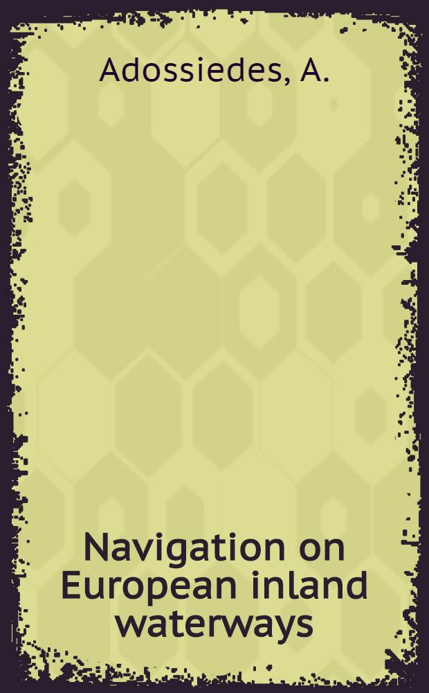 Navigation on European inland waterways