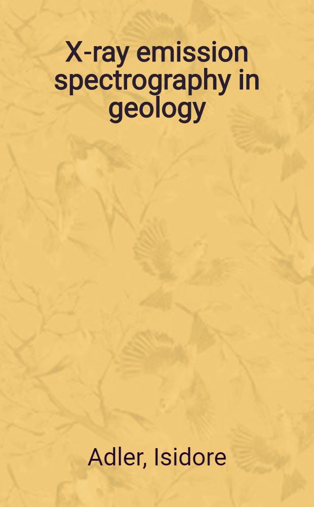 X-ray emission spectrography in geology