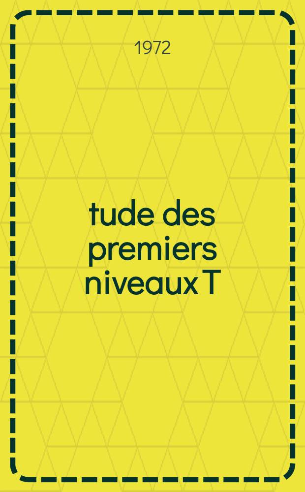 Étude des premiers niveaux T=3/2, T₃=±1/2 dans les noyaux des quartets isobariques de masse 9 et 13 : thèse prés. à l'Univ. Louis-Pasteur de Strasbourg