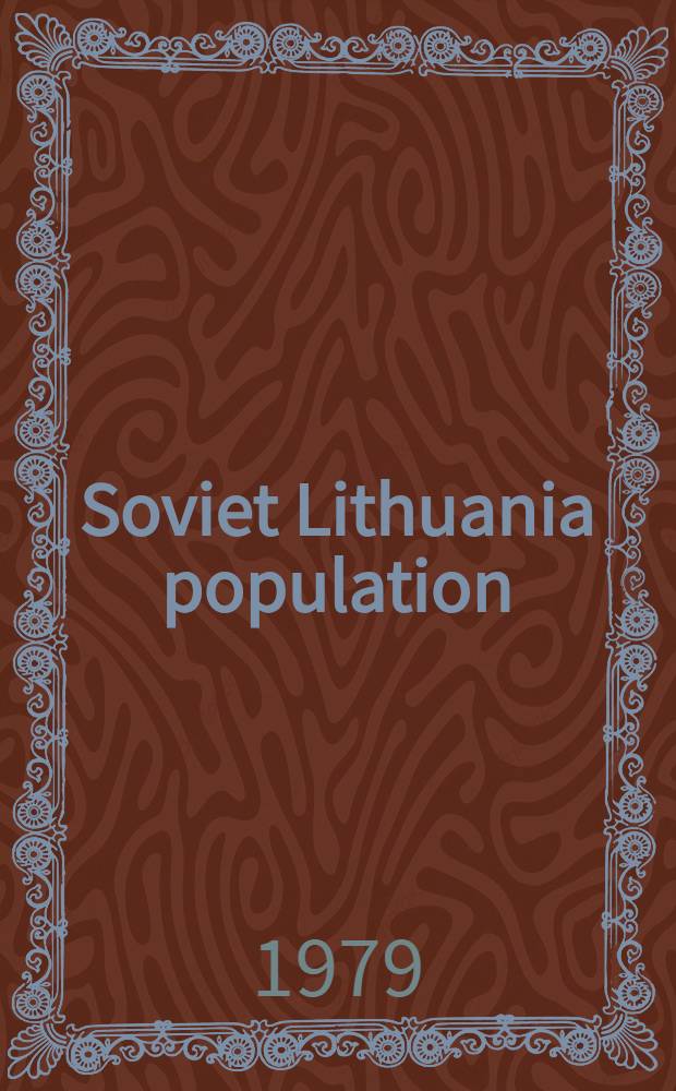 Soviet Lithuania population