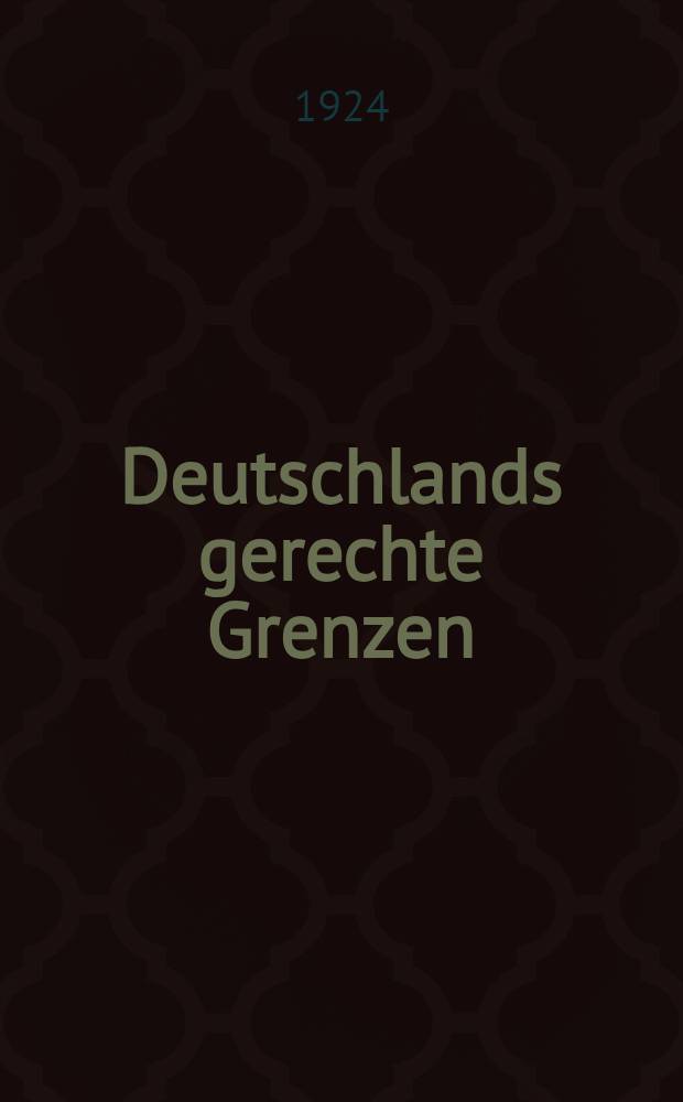 Deutschlands gerechte Grenzen