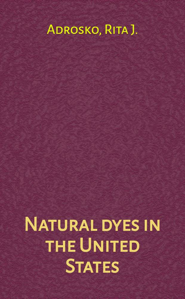 Natural dyes in the United States : Washington