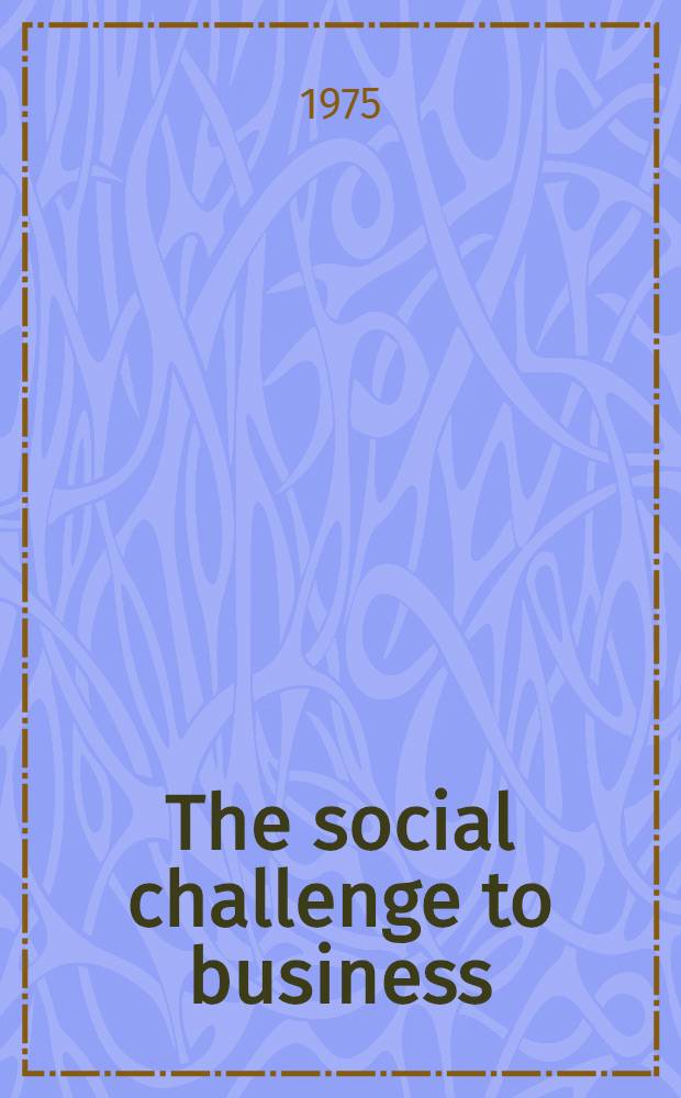 The social challenge to business