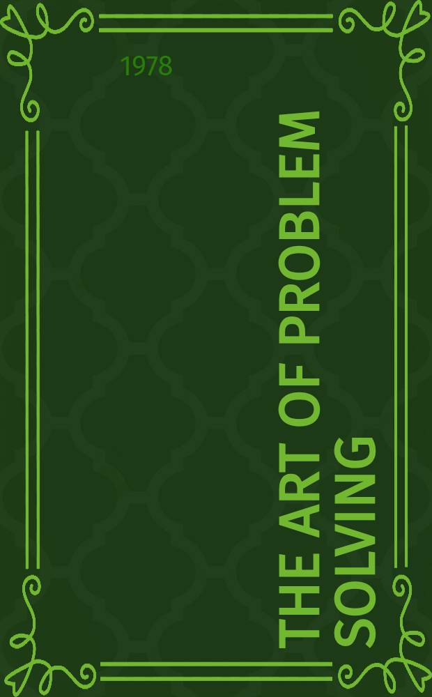 The art of problem solving : accompanied by Ackoff's fables
