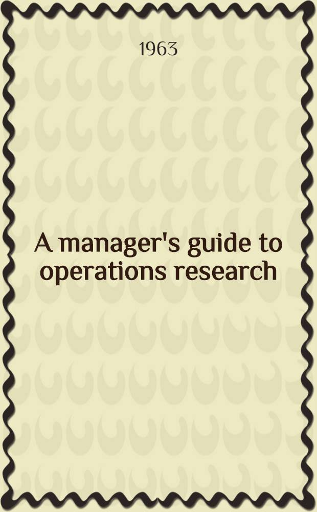 A manager's guide to operations research