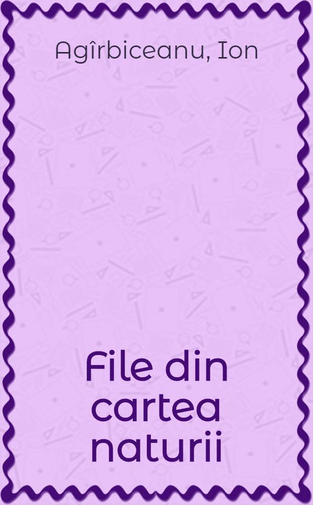 File din cartea naturii