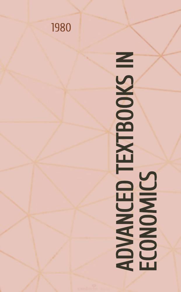 Advanced textbooks in economics