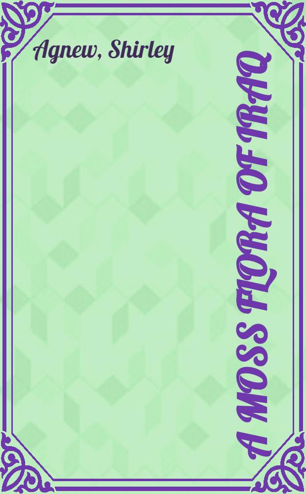 A Moss flora of Iraq