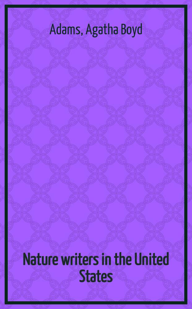 Nature writers in the United States