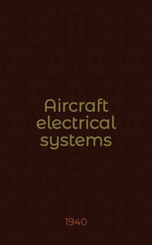 Aircraft electrical systems