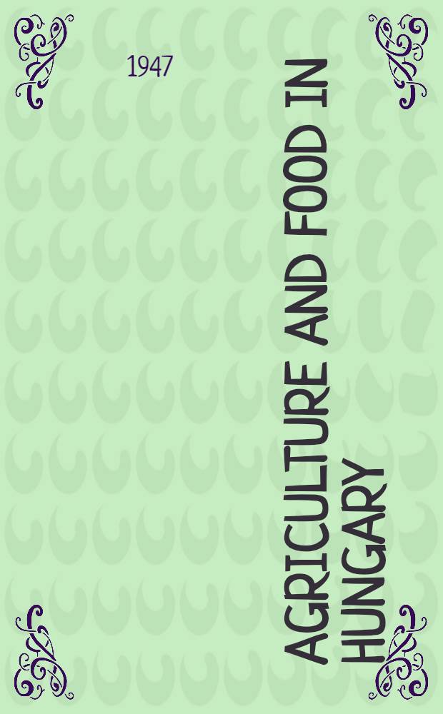 Agriculture and food in Hungary