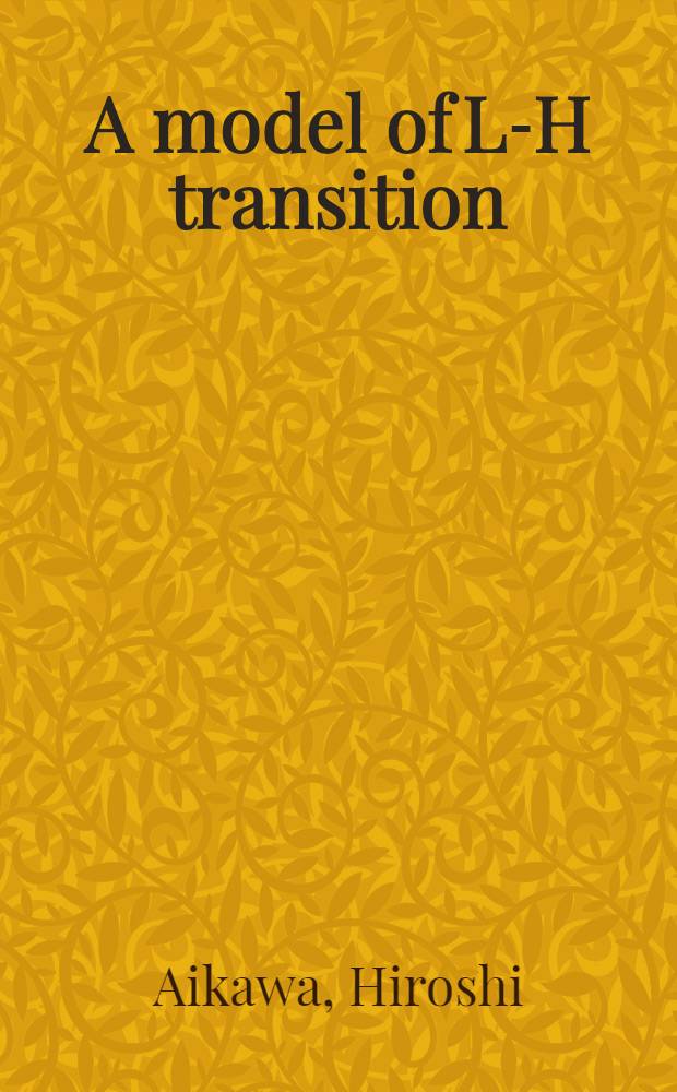 A model of L-H transition