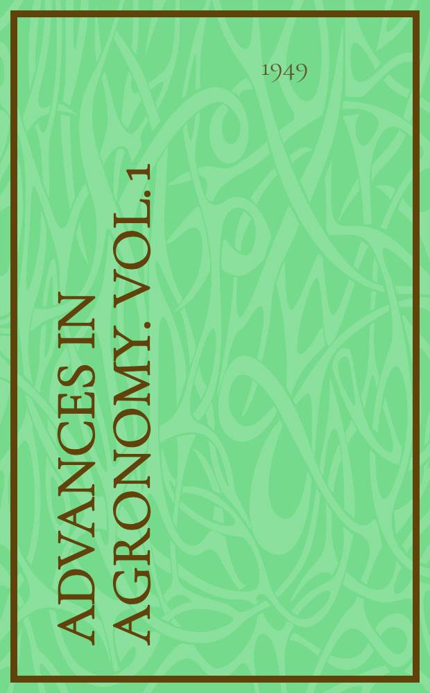 Advances in agronomy. Vol. 1