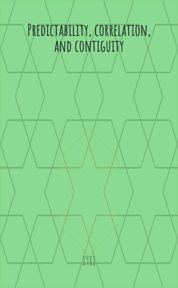 Predictability, correlation, and contiguity