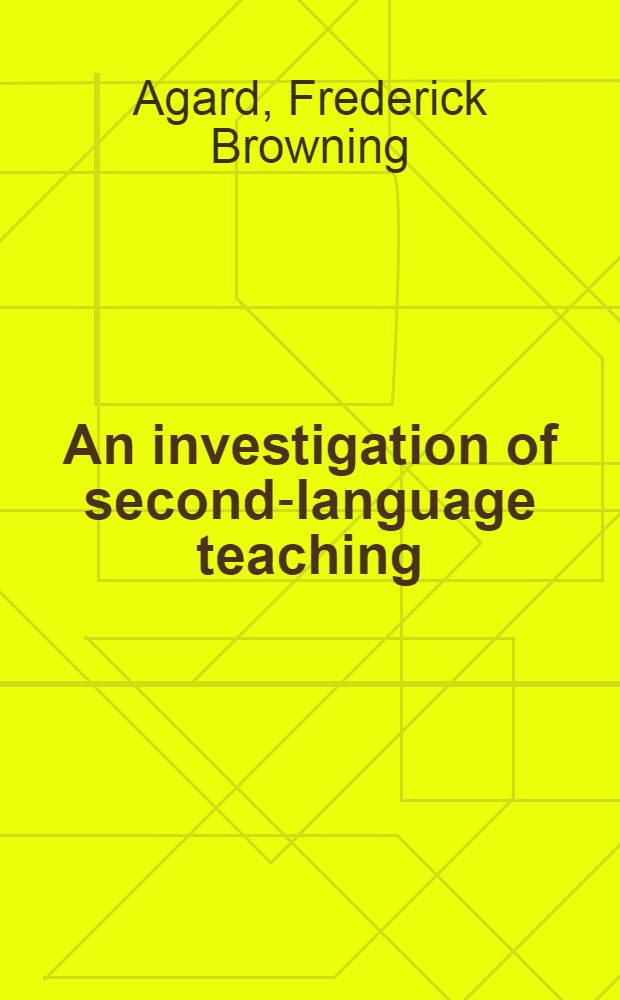 An investigation of second-language teaching