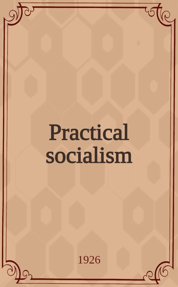 Practical socialism