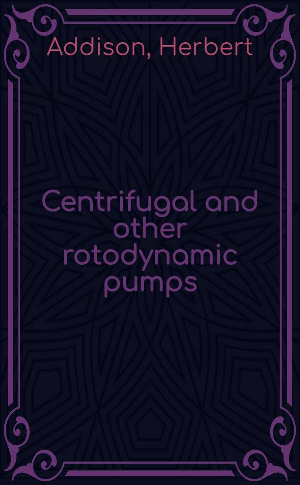 Centrifugal and other rotodynamic pumps
