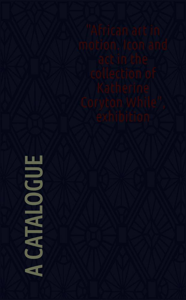 [A catalogue
