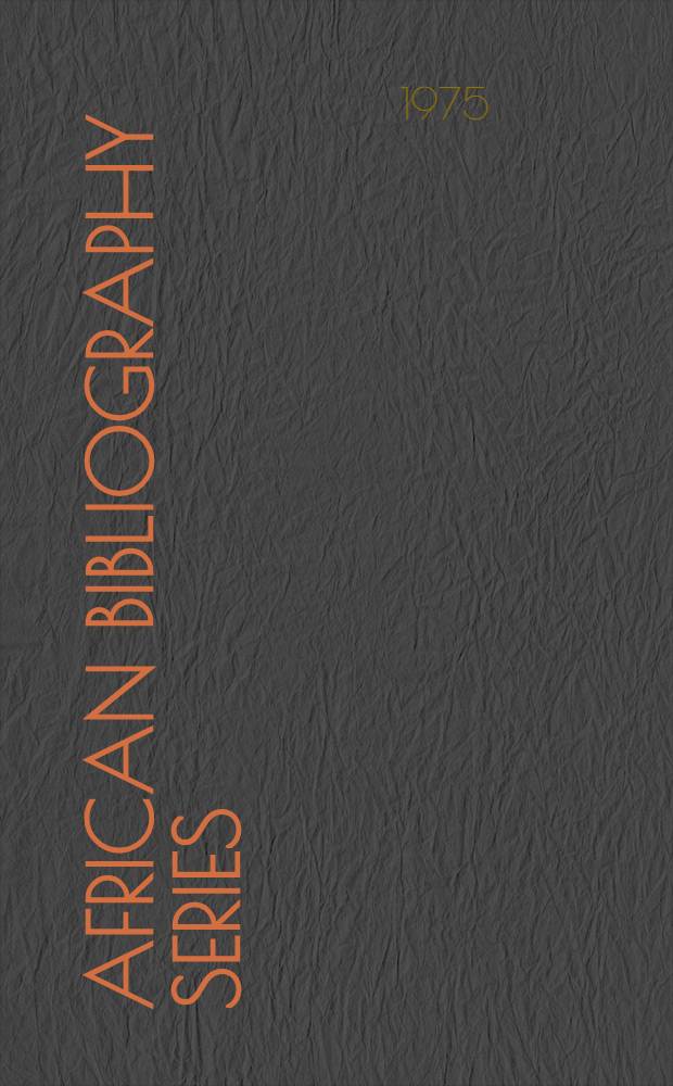 African bibliography series