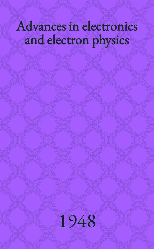 Advances in electronics and electron physics