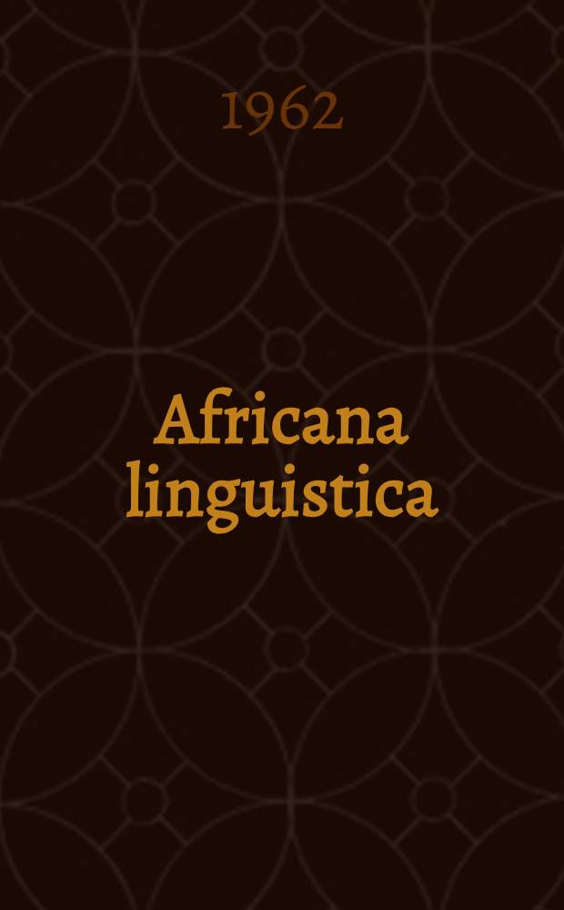 Africana linguistica
