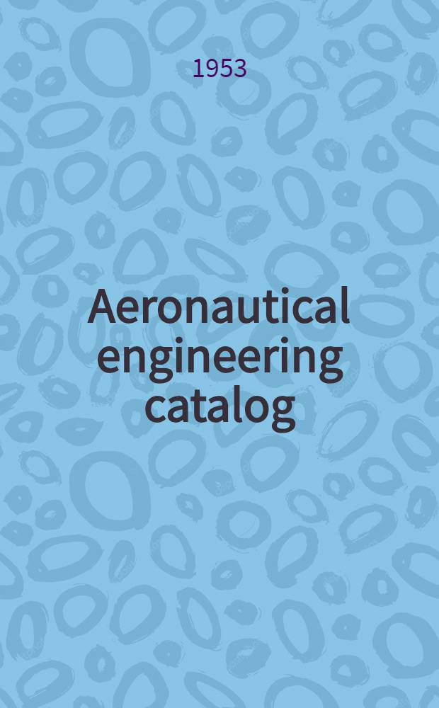 Aeronautical engineering catalog