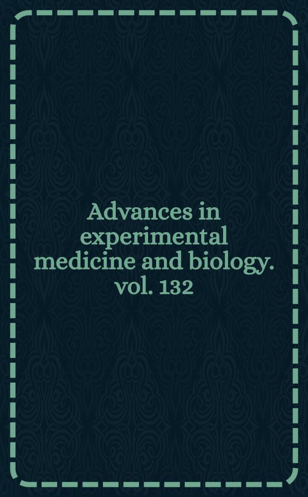 Advances in experimental medicine and biology. vol. 132 : Alcohol and aldehyde metabolizing systems
