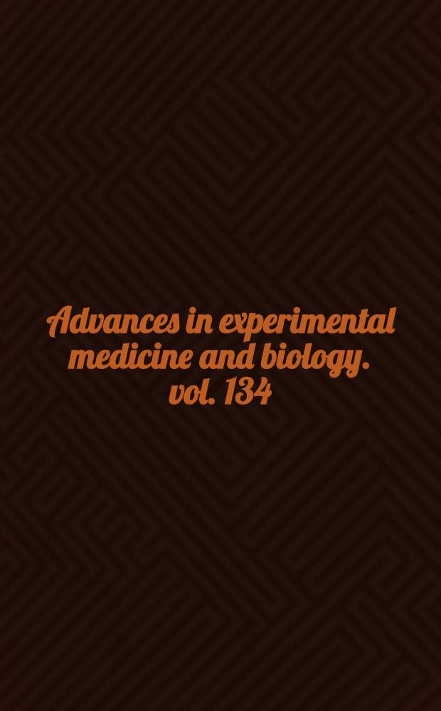 Advances in experimental medicine and biology. vol. 134 : Hamster immune responses in infections and oncologic diseases