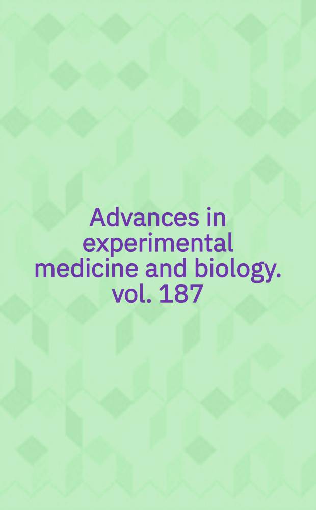 Advances in experimental medicine and biology. vol. 187 : AIDS - associated syndromes