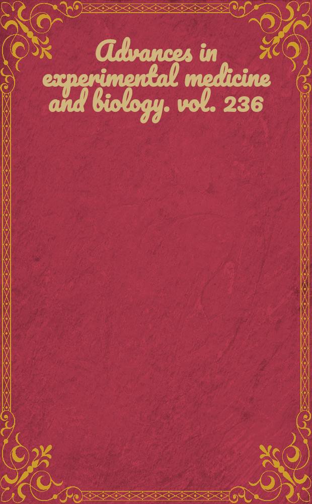 Advances in experimental medicine and biology. vol. 236 : Neuroreceptors and signal transduction