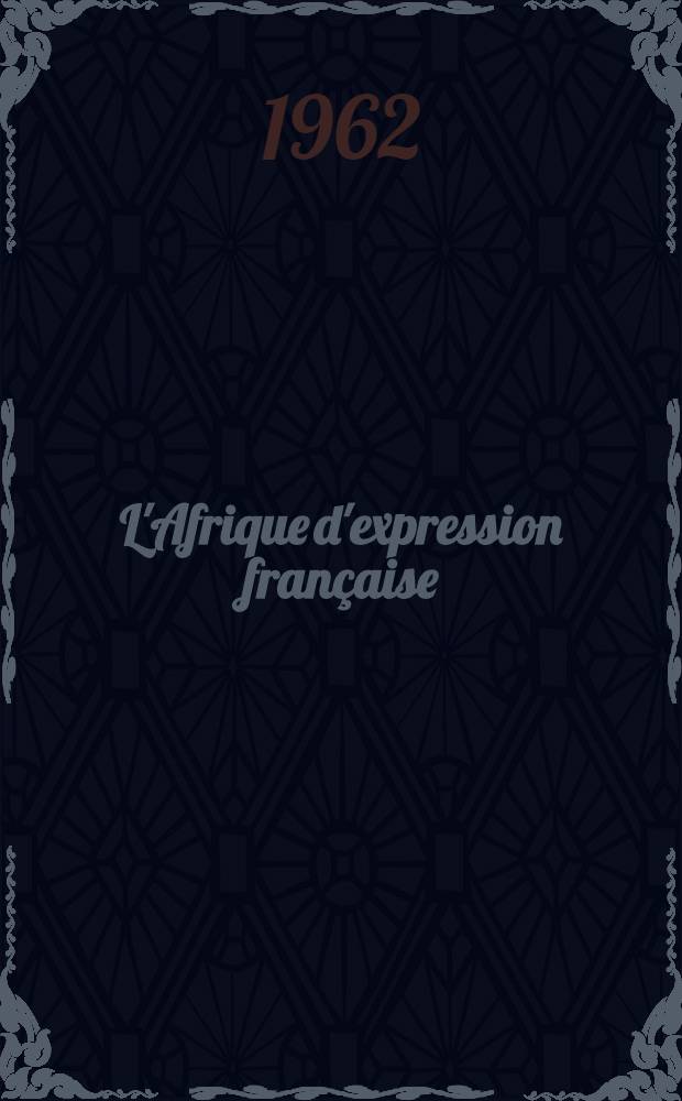 L'Afrique d'expression française