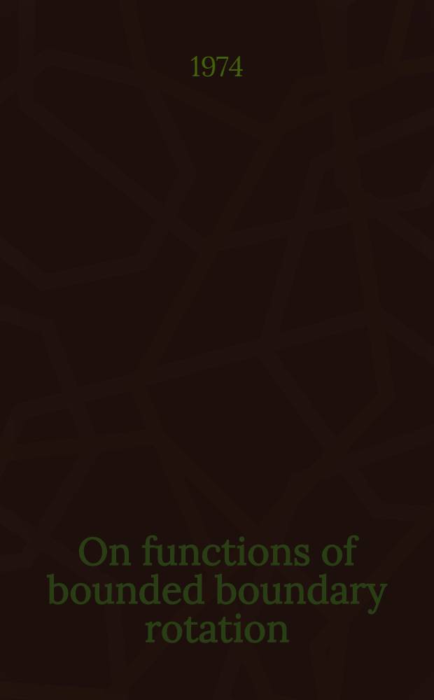 On functions of bounded boundary rotation