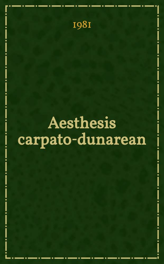 Aesthesis carpato-dunarean