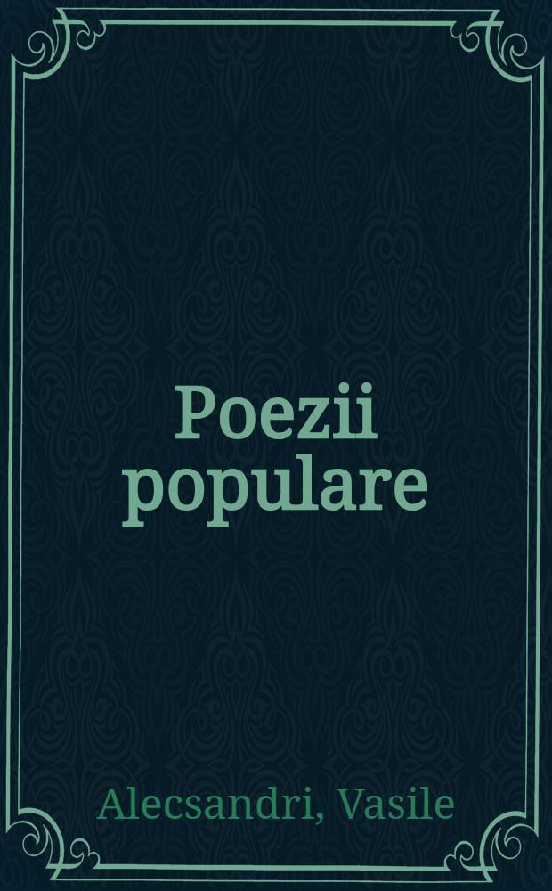 Poezii populare