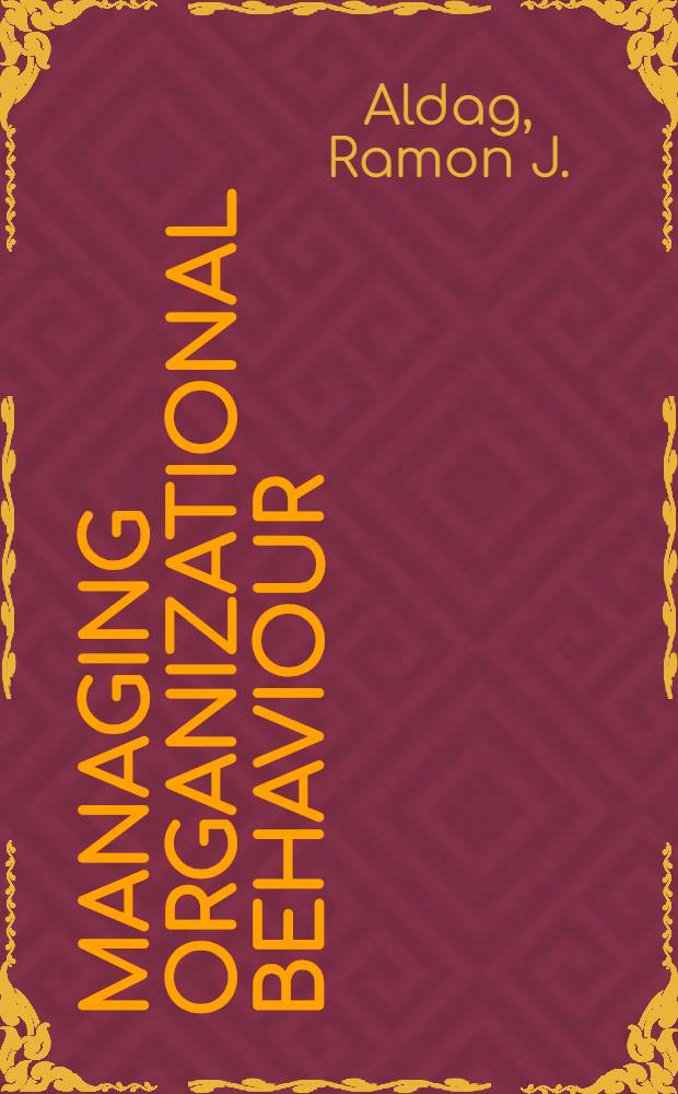 Managing organizational behaviour