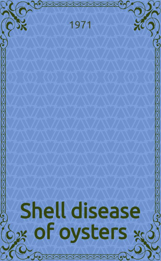 Shell disease of oysters