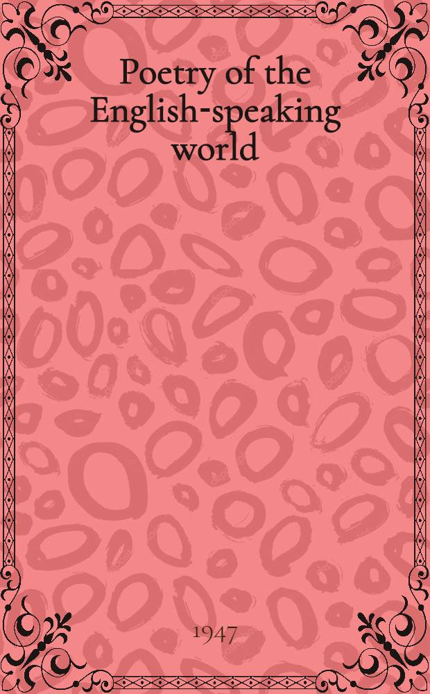 Poetry of the English-speaking world