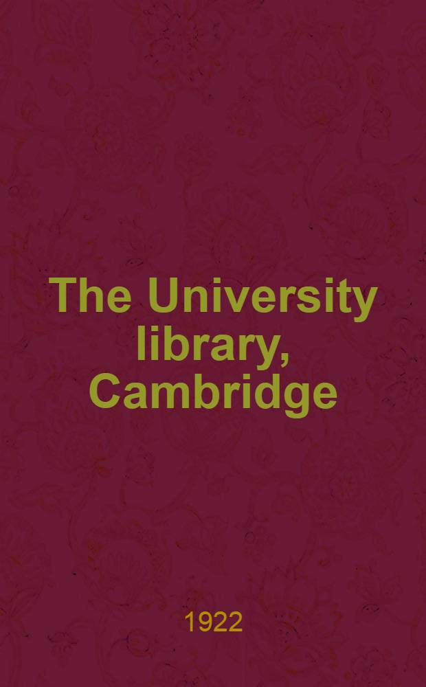 The University library, Cambridge