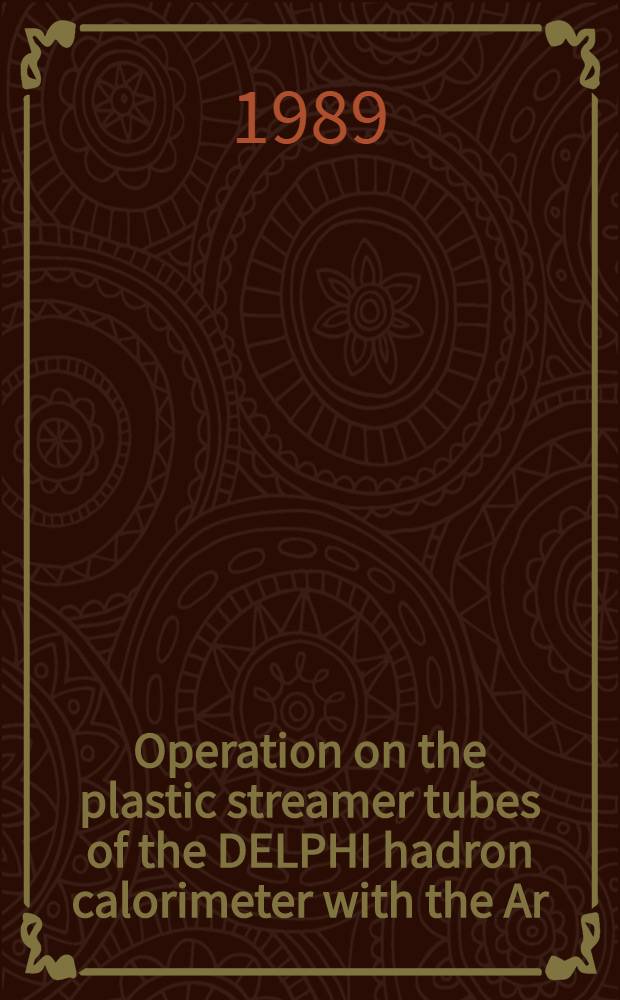Operation on the plastic streamer tubes of the DELPHI hadron calorimeter with the Ar:CO₂:iso-C₄H₁₀ gas mixture