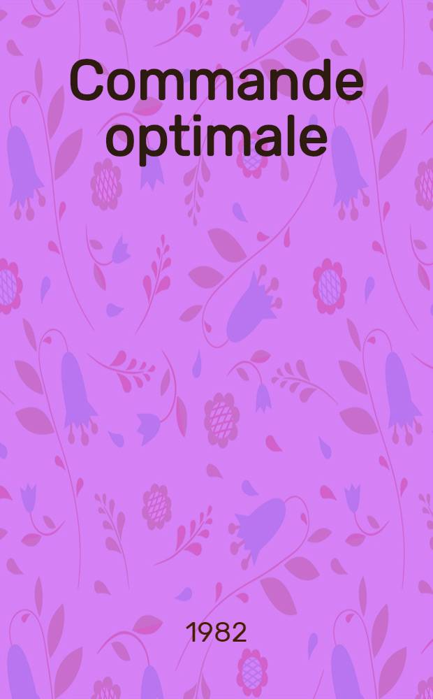Commande optimale
