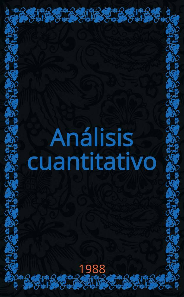 Análisis cuantitativo