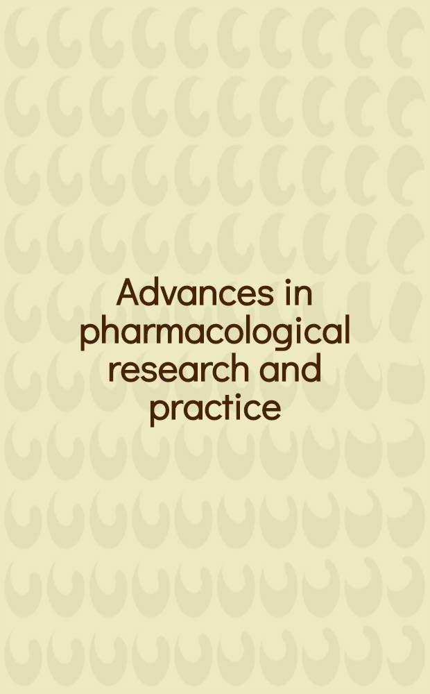 Advances in pharmacological research and practice : proceedings of the 3rd Congress of the Hungarian pharmacological society, Budapest, 1979. Vol. 7 : Aminergic and peptidergic receptors