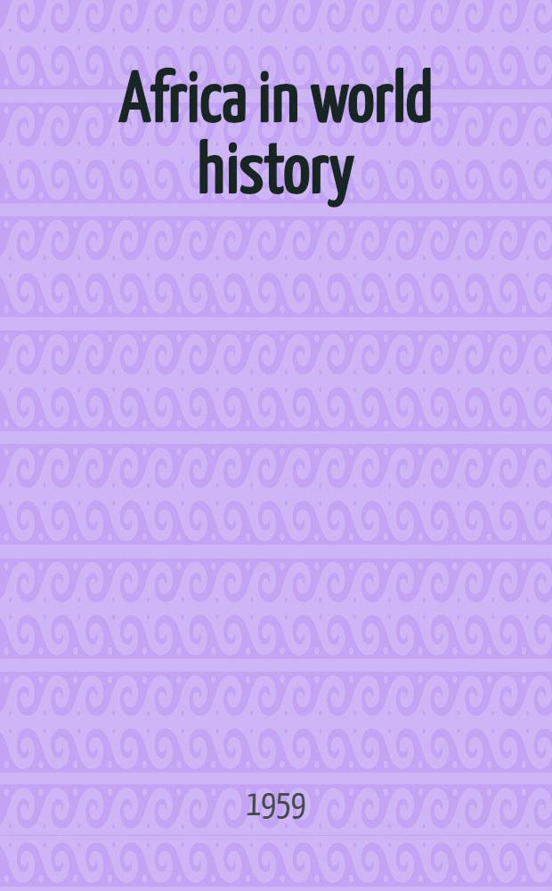 Africa in world history