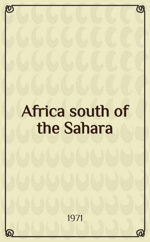 Africa south of the Sahara